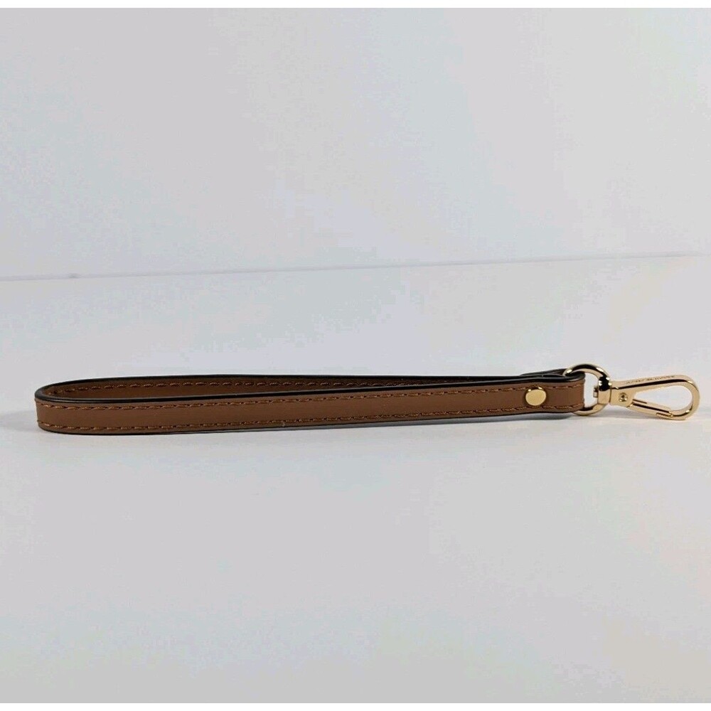 Michael Kors Tan Leather Wrist Strap Detachable Gold Hardware New Without Tags - Picture 2 of 12